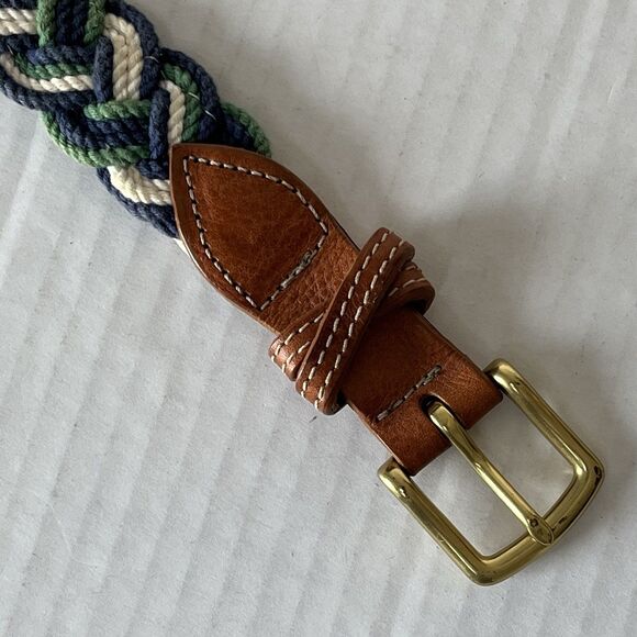 Kiel James Patrick Handcrafted Nautical Rope Braided Woven Belt Leather 32 Multi - Picture 5 of 16